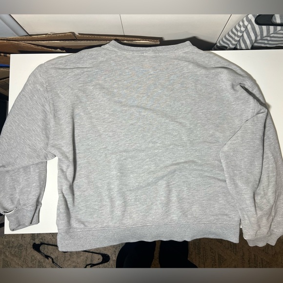 Agolde Gray Crew Neck Sweater Classic Fine Knit - Picture 4 of 10
